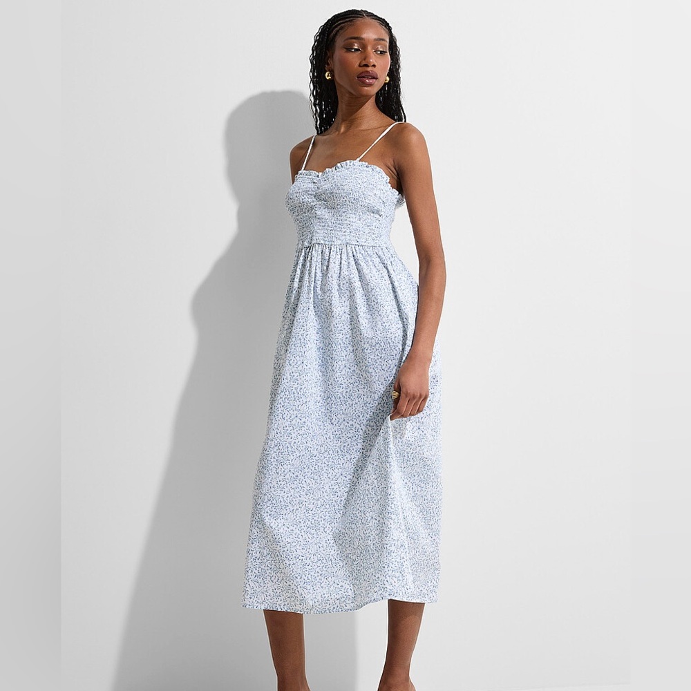 New H&M Floral Smocked Dress